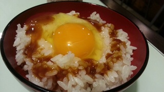 「ほっかぶらNight」で出たぷりぷり有精卵のT.K.G♪美味かった♪